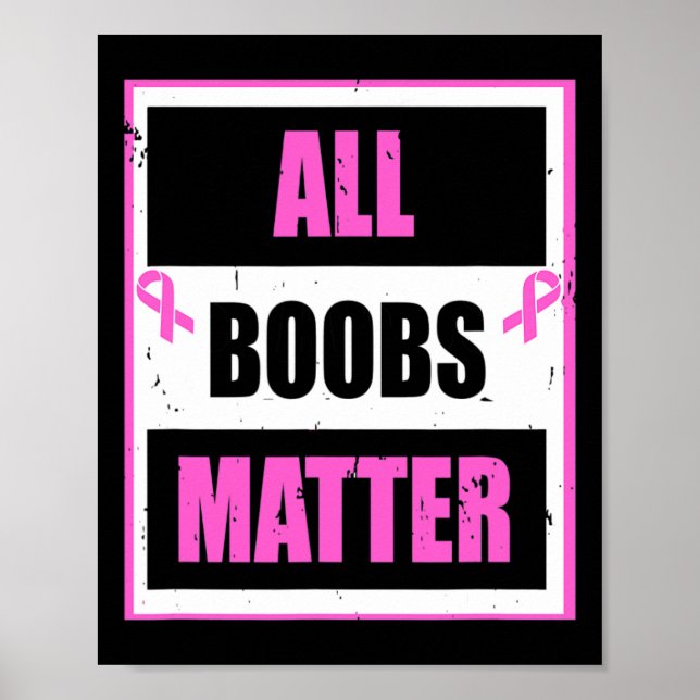 Brustkrebs Bewusstsein Funny All Breast Problem t Poster (Vorne)