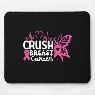 Brustkrebs-Bewusstsein für den Crush Bling Pink Ri Mousepad