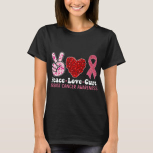 Brustkrebs-Bewusstsein für Frauen Pink Ribbon Peak T-Shirt