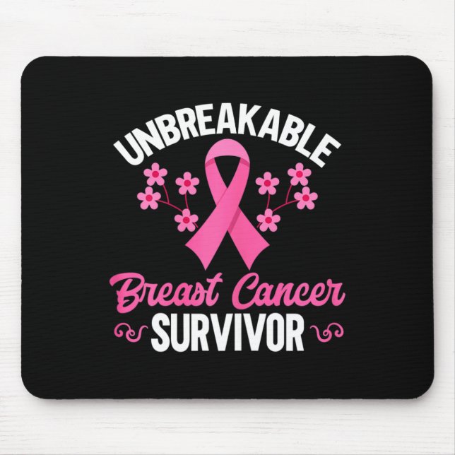 Brustkrebs Bewusstsein für unzerbrechlichen Brustk Mousepad (Vorne)