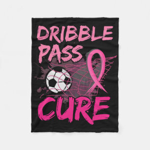 Brustkrebs-Bewusstsein Fußball Rosa für Jungen Kin Fleecedecke