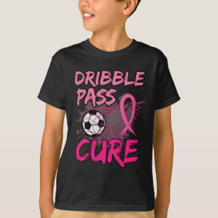 Brustkrebs-Bewusstsein Fußball Rosa für Jungen Kin T-Shirt