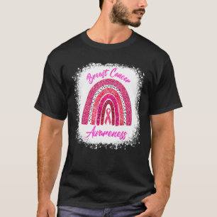 Brustkrebs Bewusstsein gebleicht Rainbow Pink Ribb T-Shirt