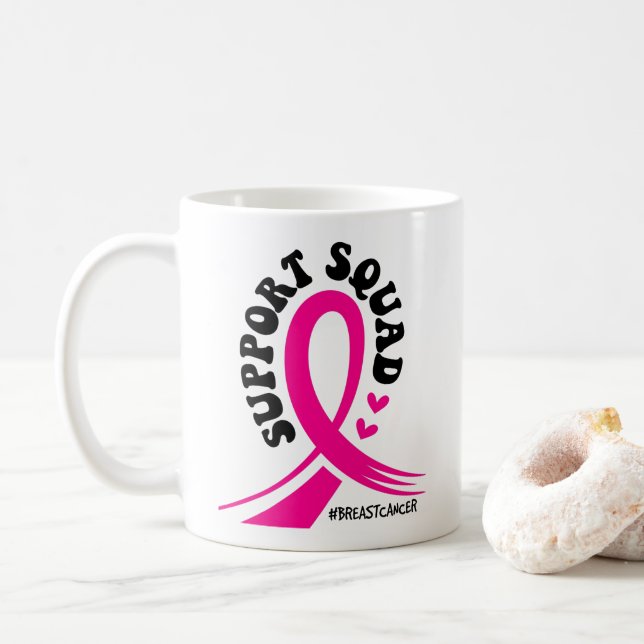 Brustkrebs Bewusstsein Gesundheit Geschenke Kaffeetasse (Mit Donut)