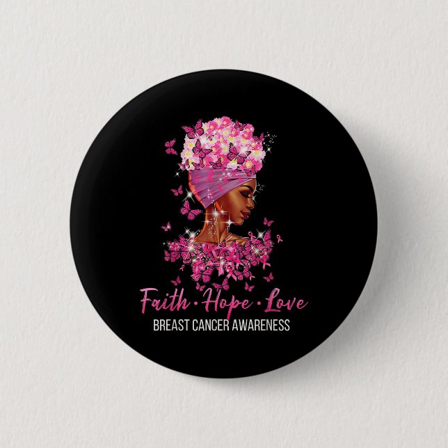 Brustkrebs Bewusstsein Glaube Hoffnung Liebe Butte Button (Vorderseite)