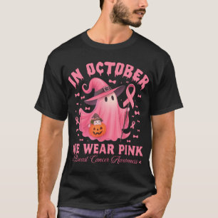 Brustkrebs-Bewusstsein Halloween im Oktober Wir T-Shirt