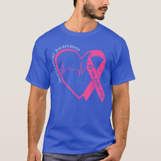 Brustkrebs-Bewusstsein Herz Rosa Band Unterstützun T-Shirt