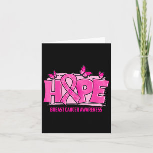 Brustkrebs-Bewusstsein Hoffnung Pink Ribbon Butter Karte