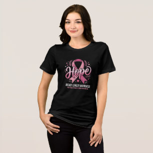 Brustkrebs-Bewusstsein Hoffnungsschleife Überleben Tri-Blend Shirt