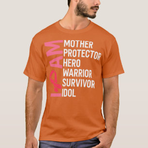 Brustkrebs-Bewusstsein Ich bin Mutter Heldin Warri T-Shirt