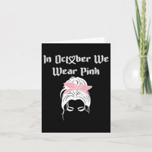 Brustkrebs-Bewusstsein im Oktober trage ich rosa R Karte