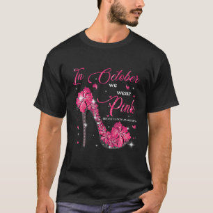Brustkrebs-Bewusstsein im Oktober tragen wir Pink T-Shirt