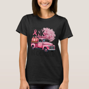 Brustkrebs-Bewusstsein im Oktober tragen wir Pink T-Shirt