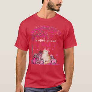 Brustkrebs-Bewusstsein im Oktober tragen wir rosa T-Shirt