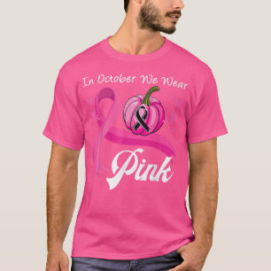 Brustkrebs-Bewusstsein im Oktober tragen wir rosa T-Shirt