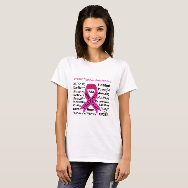 Brustkrebs-Bewusstsein Inspiration Shirt (Vorne ganz)
