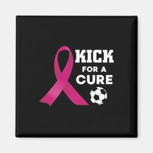 Brustkrebs-Bewusstsein Kick For A Cure Fußball Magnet