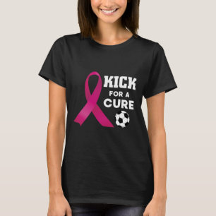 Brustkrebs-Bewusstsein Kick For A Cure Fußball  T-Shirt