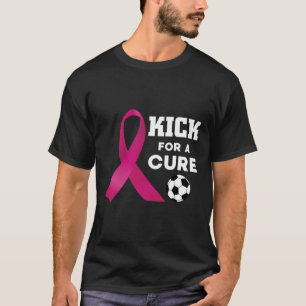 Brustkrebs-Bewusstsein Kick für einen Heilfußball T-Shirt