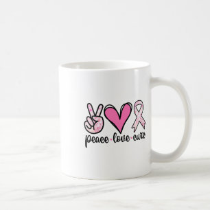 Brustkrebs-Bewusstsein Kostüm Pink Peace Liebe Cu Kaffeetasse