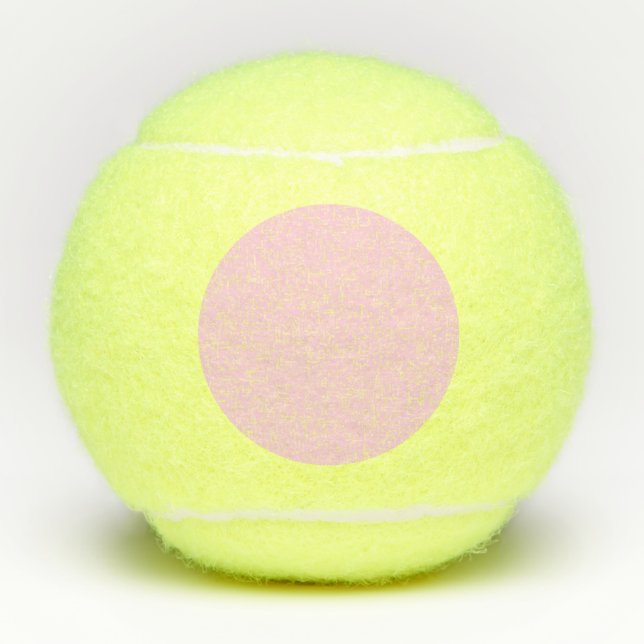 Brustkrebs-Bewusstsein leicht rosa Punkt niedlich Tennisbälle (Vorderseite)