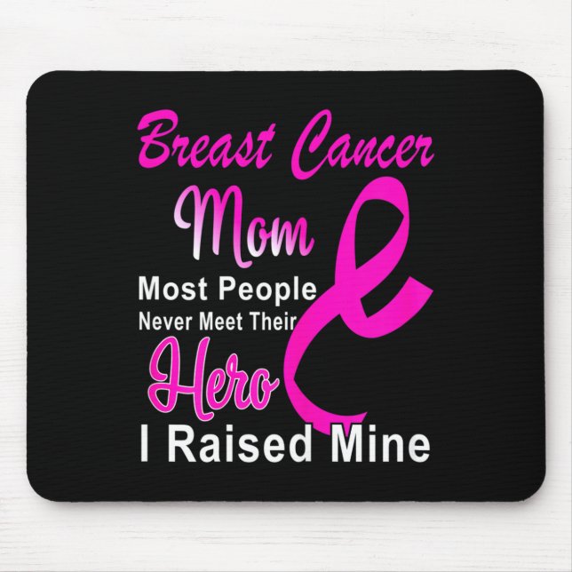 Brustkrebs-Bewusstsein Mama Brustkrebs-Krieger Mousepad (Vorne)