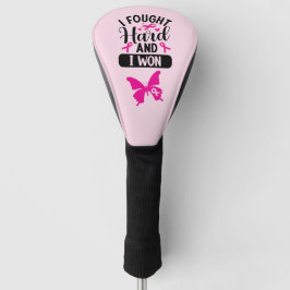 Brustkrebs-Bewusstsein mit rosa Ribbon-Schmetterli Golf Headcover