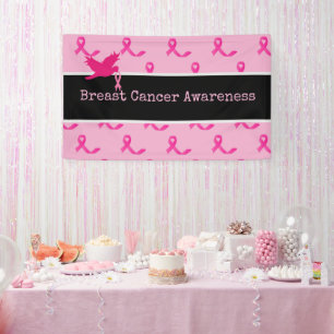 Brustkrebs-Bewusstsein mit rosa    RibbonBanner Banner