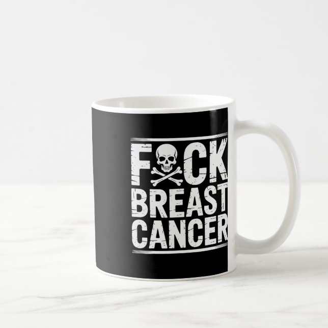 Brustkrebs-Bewusstsein Monat Krieger-Kampf-Surv Kaffeetasse (Rechts)