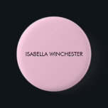 Brustkrebs-Bewusstsein Monat leicht rosa Brust Button<br><div class="desc">Brustkrebs-Bewusstsein Monat hellrosa schlichte Farbe moderne, gürlich niedliche, benutzerdefinierte Text Name Tag Button Button für berufliche und geschäftliche Einstellungen. Während des Brustkrebs-Aufklärungsmonats im Oktober und während des ganzen Jahres tragen die Menschen rosa Bänder, um Überlebende zu ehren, sich an die durch die Krankheit verlorenen Menschen zu erinnern und um den...</div>