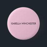 Brustkrebs-Bewusstsein Monat leicht rosa Brust Button<br><div class="desc">Brustkrebs-Bewusstsein Monat hellrosa schlichte Farbe moderne, gürlich niedliche, benutzerdefinierte Text Name Tag Button Button für berufliche und geschäftliche Einstellungen. Während des Brustkrebs-Aufklärungsmonats im Oktober und während des ganzen Jahres tragen die Menschen rosa Bänder, um Überlebende zu ehren, sich an die durch die Krankheit verlorenen Menschen zu erinnern und um den...</div>