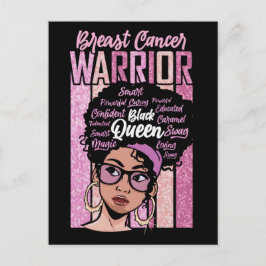 Brustkrebs Bewusstsein Monat Überleben Krieger bla Feiertagspostkarte