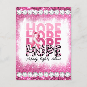 Brustkrebs-Bewusstsein Monat Überleben rosa Feiertagspostkarte