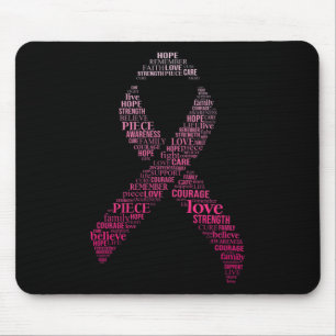 Brustkrebs-Bewusstsein-Montage Männer Frauen  Mousepad