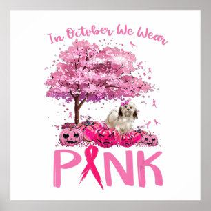 Brustkrebs-Bewusstsein Oktober tragen wir rosa mit Poster
