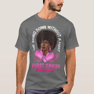Brustkrebs Bewusstsein Pink American Afro T-Shirt