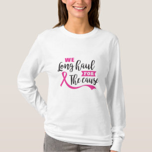 Brustkrebs Bewusstsein Pink Black Typografy T-Shirt