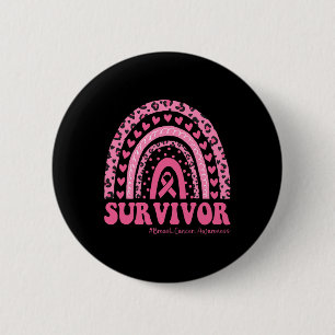 Brustkrebs Bewusstsein Pink Rainbow Brustkrebs Button