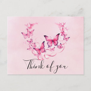 Brustkrebs-Bewusstsein Pink Ribbon Postkarte
