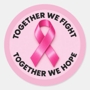 Brustkrebs-Bewusstsein Pink Ribbon Runder Aufkleber