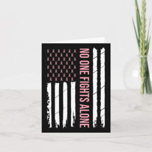 Brustkrebs-Bewusstsein Pink Ribbon US American F Karte