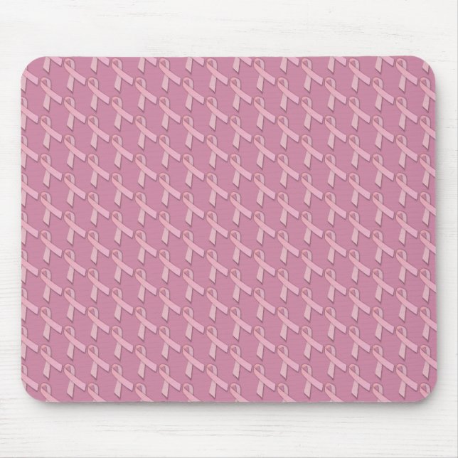 Brustkrebs-Bewusstsein Pink Ribbons Mousepad (Vorne)