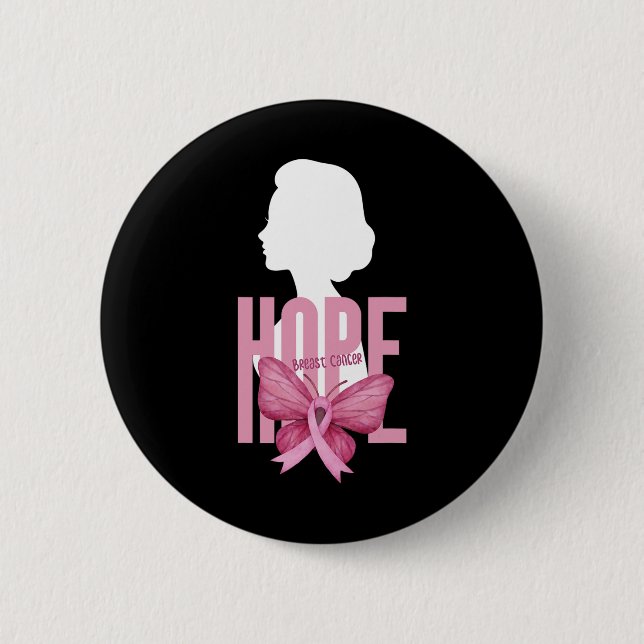 Brustkrebs Bewusstsein Pink Unterstützung Brustkre Button (Vorderseite)