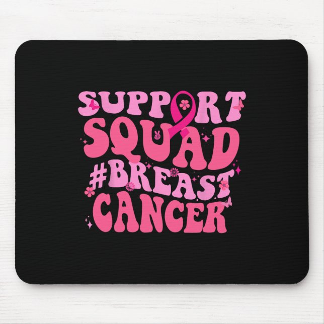 Brustkrebs-Bewusstsein Pink-Unterstützung Squad Br Mousepad (Vorne)