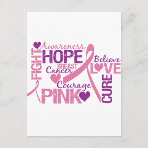 Brustkrebs-Bewusstsein Postkarte