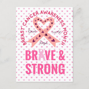 Brustkrebs-Bewusstsein Postkarte