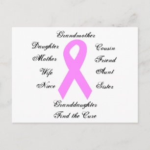 Brustkrebs-Bewusstsein Postkarte