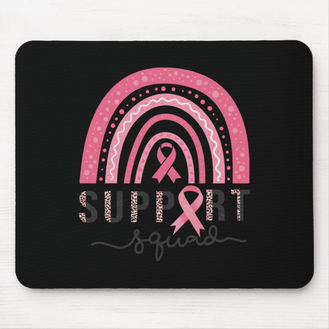 Brustkrebs-Bewusstsein Rainbow Rosa Leopard Mousepad (Vorne)