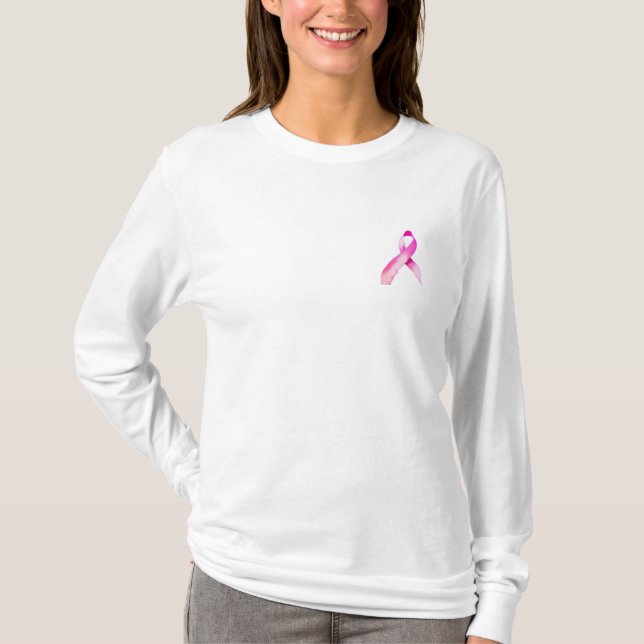 Brustkrebs-Bewusstsein Ribbon-T - Shirt (Vorderseite)