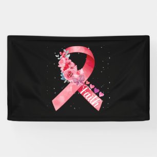 Brustkrebs-Bewusstsein Rosa Band Banner